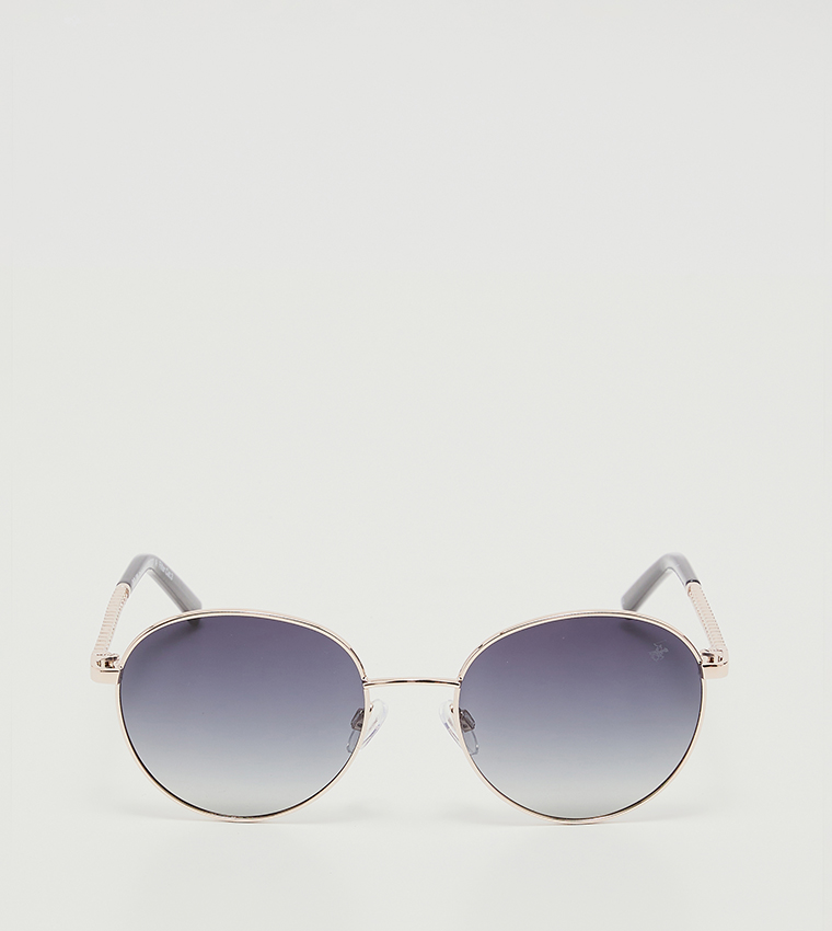 Full-Rim Round Sunglasses