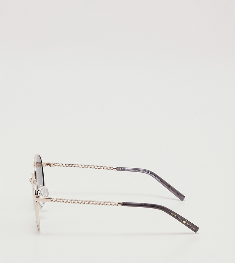 Full-Rim Round Sunglasses