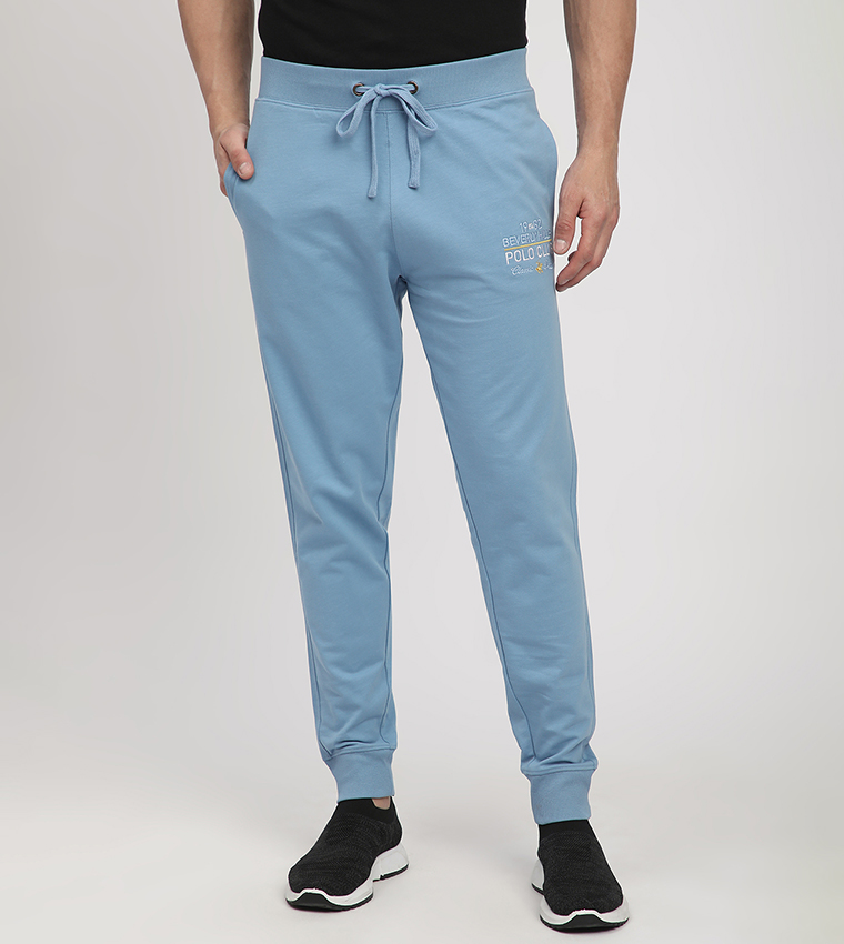 Embroidered Drawstring Waist Joggers