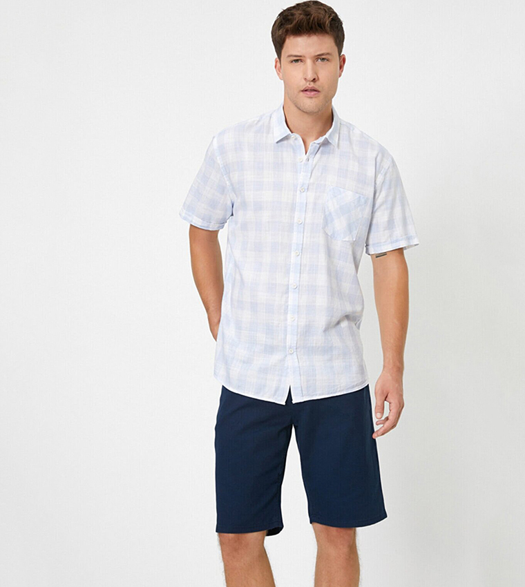 One Pocket Checked Casual Shirt