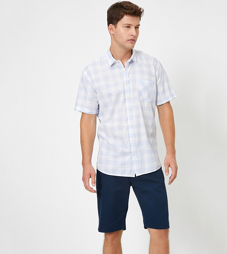 One Pocket Checked Casual Shirt