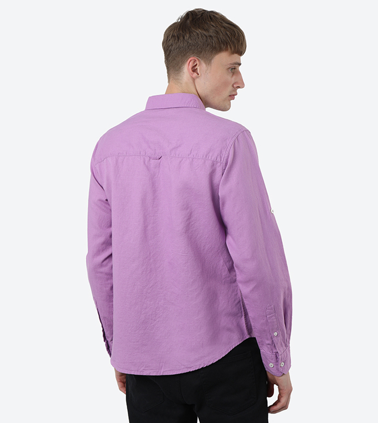 Long sleeve purple deals shirt