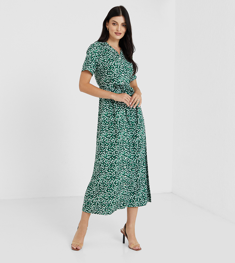 aeropostale green floral dress Buy Aeropostale Aero Girl's Lurex Floral Print Midi Dress In Multiple Colors