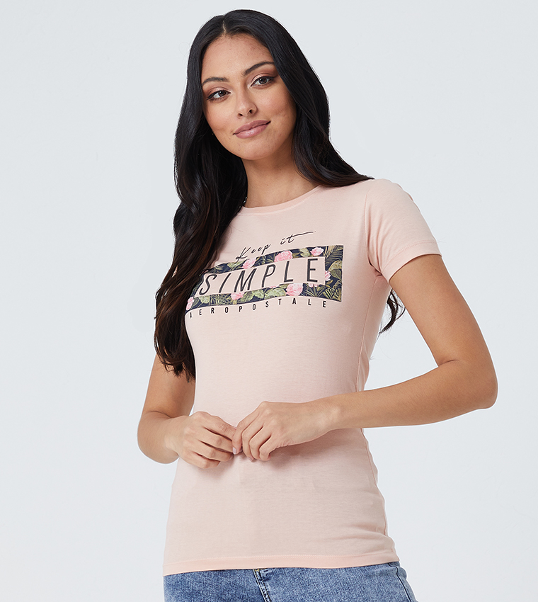 Round neck t store shirts for womens