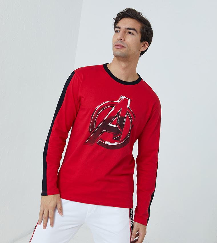 Red long clearance sleeve shirts