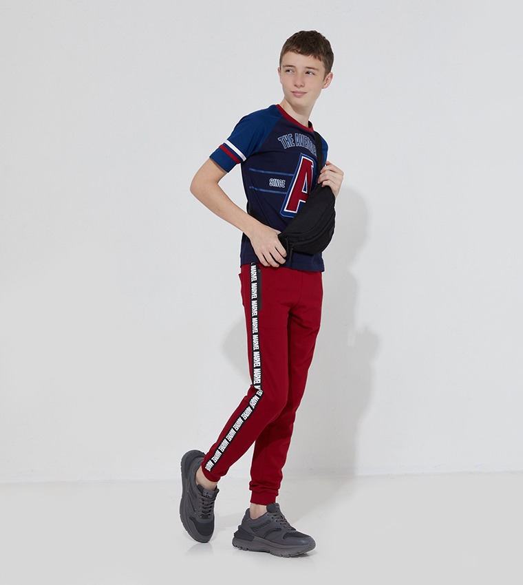Aero Short Pants Print Tade Little Stripe On Red