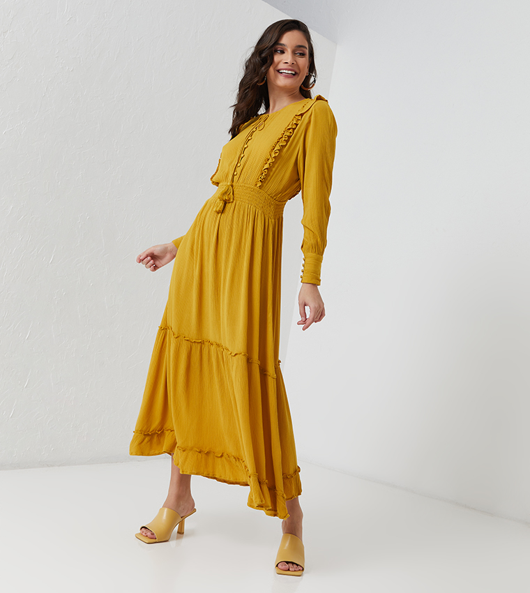 Buy Aeropostale Long Sleeve Scoop Neck Dress In Yellow | 6thstreet Bahrain Buy Aeropostale Long Sleeve Scoop Neck Dress In Yellow | 6thstreet Bahrain