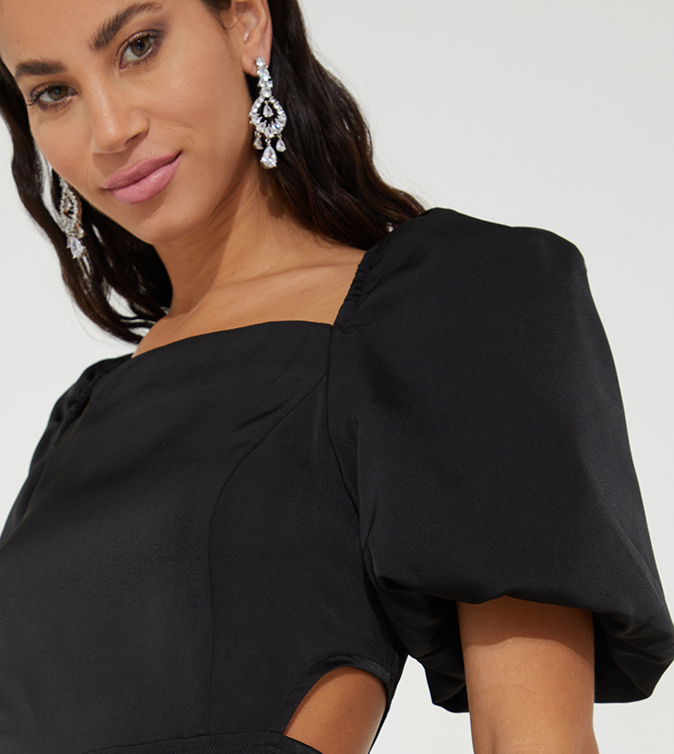 Buy Aeropostale Waist Cut Out Midi Dress In Black 6thStreet Qatar