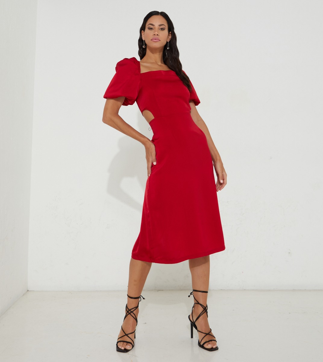 Buy Aeropostale Waist Cut Out Midi Dress In Red 6thStreet UAE