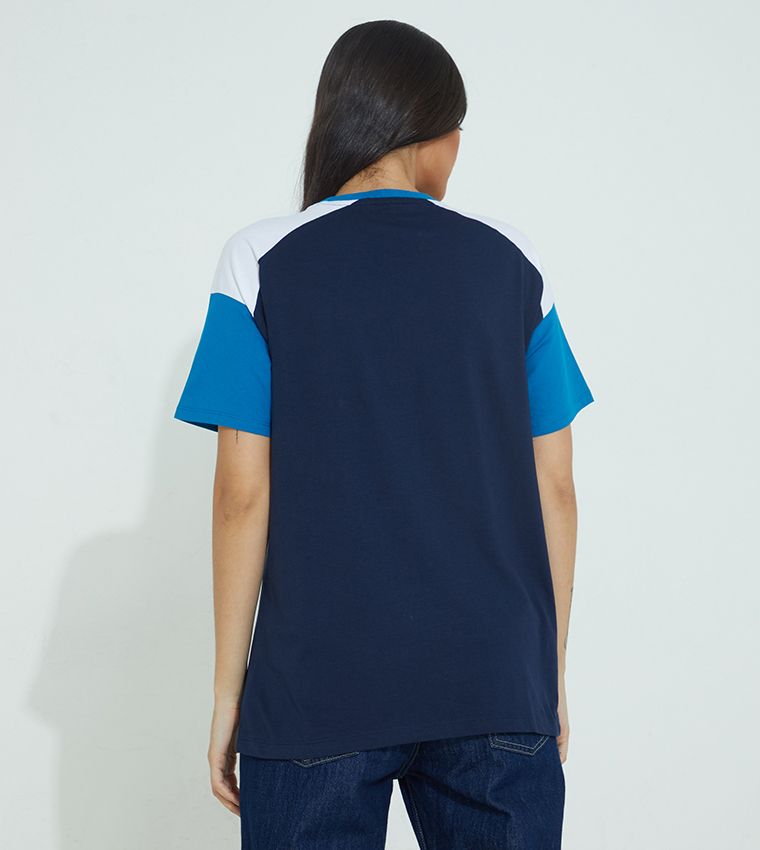 Buy Aeropostale Color Block Printed T Shirt In Blue 6thStreet UAE