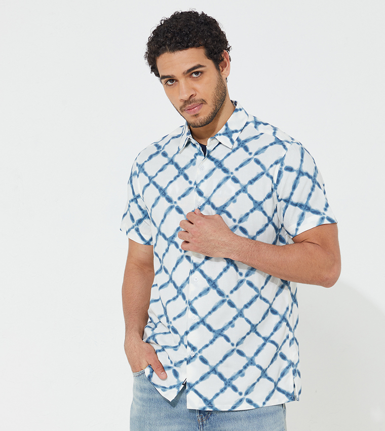 Aero Trendy Tie Dye Viscose Resort Shirt