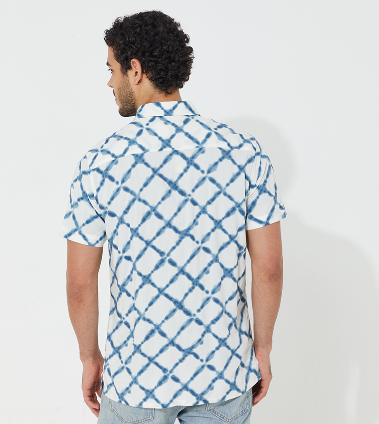 Aero Trendy Tie Dye Viscose Resort Shirt