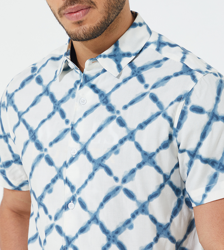 Aero Trendy Tie Dye Viscose Resort Shirt