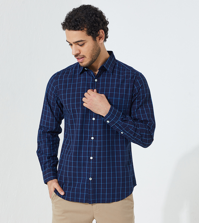 Formal outlet check shirt