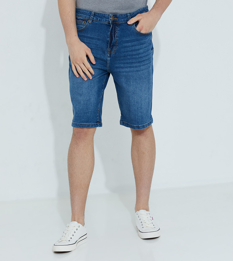 Buy Aeropostale Regular Fit Denim Shorts In Blue 6thStreet UAE