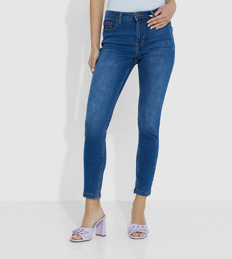 Buy Aeropostale Regular Fit High Rise Jeggings In Blue 6thStreet