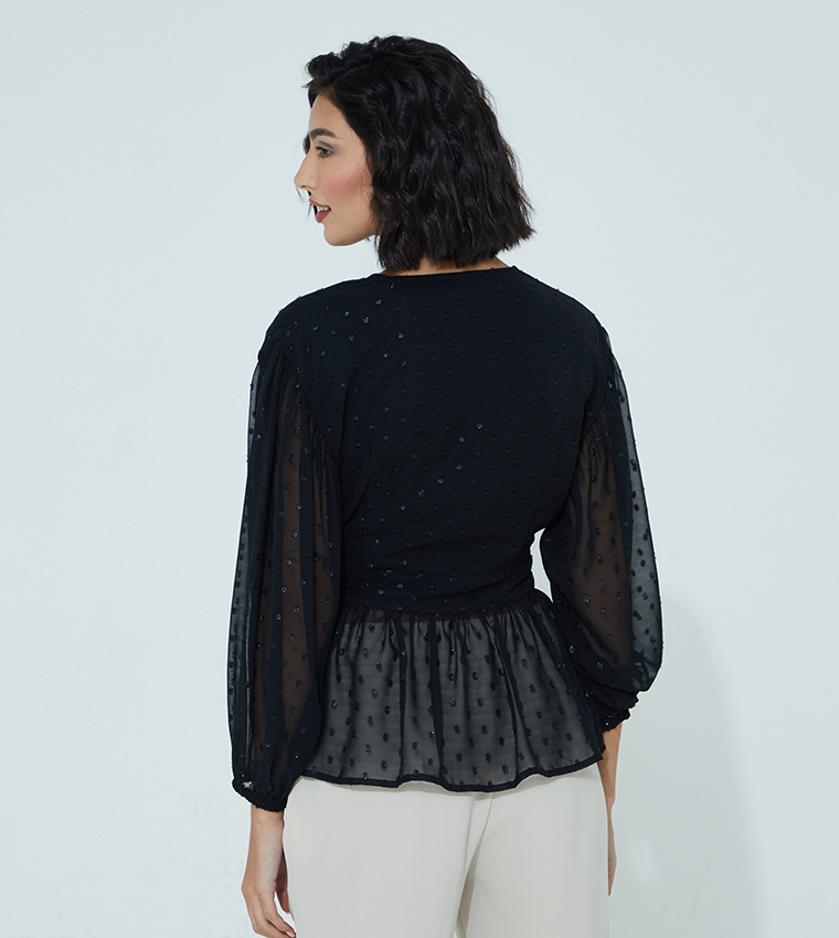 Tie Knot Waist Wrap Top