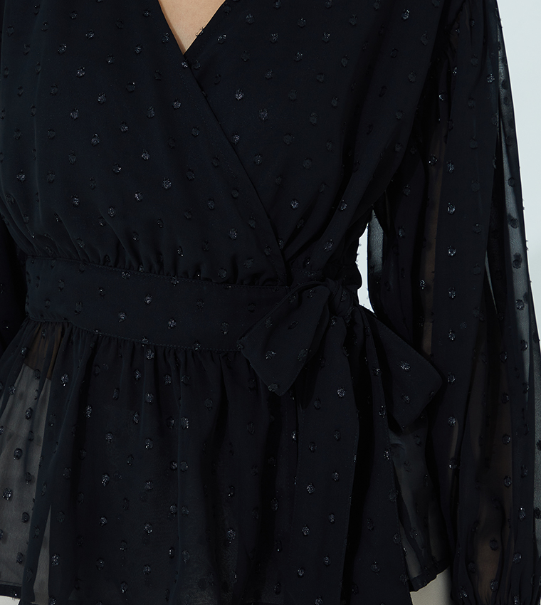 Tie Knot Waist Wrap Top