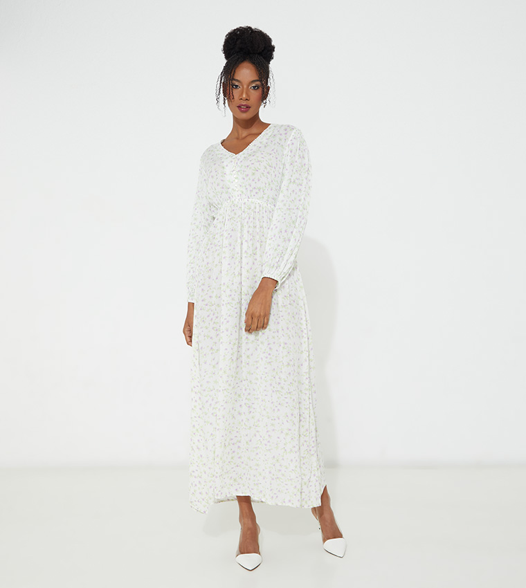Aero Girls Floral Print Maxi Dress