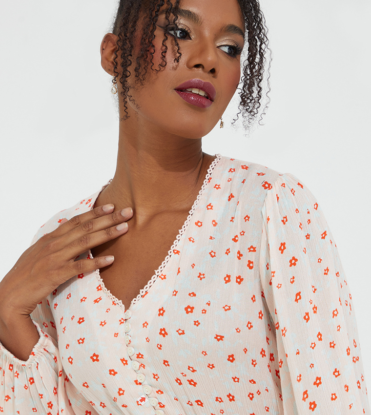 Aero Girls Floral Print Maxi Dress