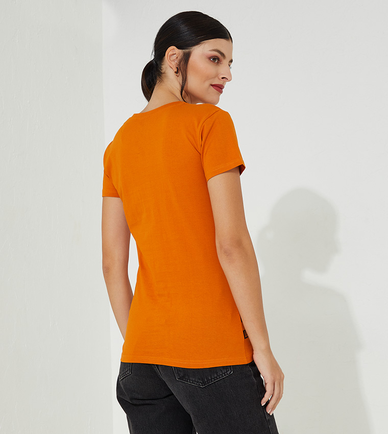 Orange t shirt on sale ladies