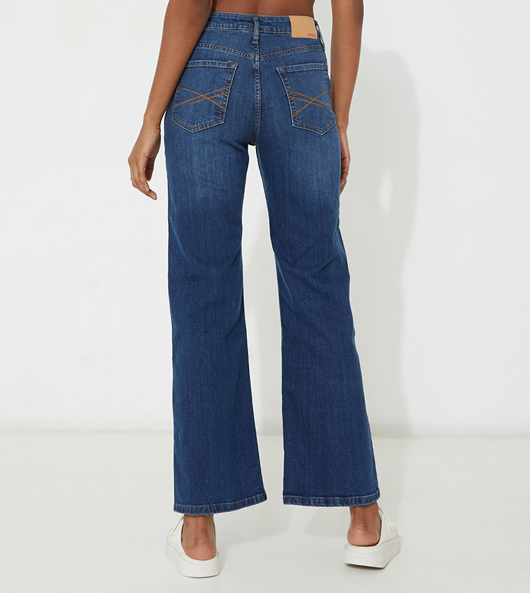 Aero Girl's Super High Rise Flare Denim Jeans