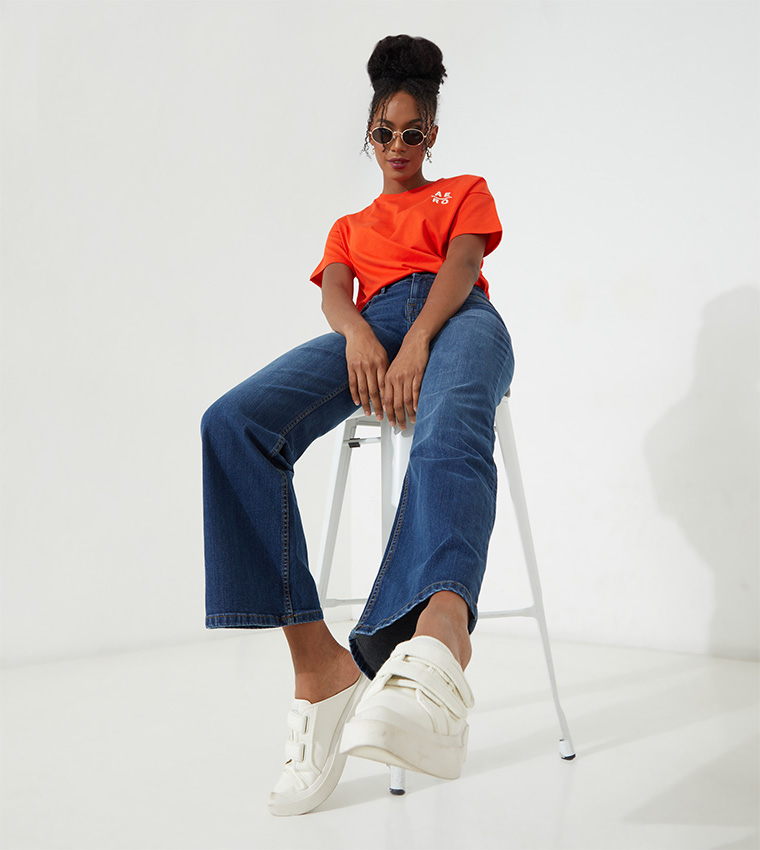 Aero Girl's Super High Rise Flare Denim Jeans