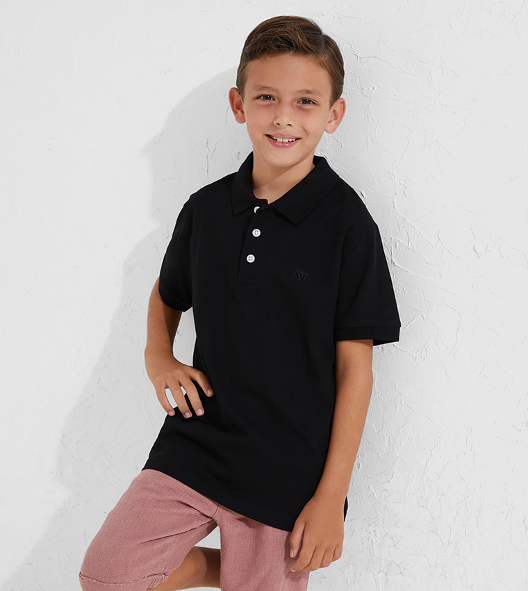 Aero Kids Boys Pack Of 2 Short Sleeves Polo T-Shirts