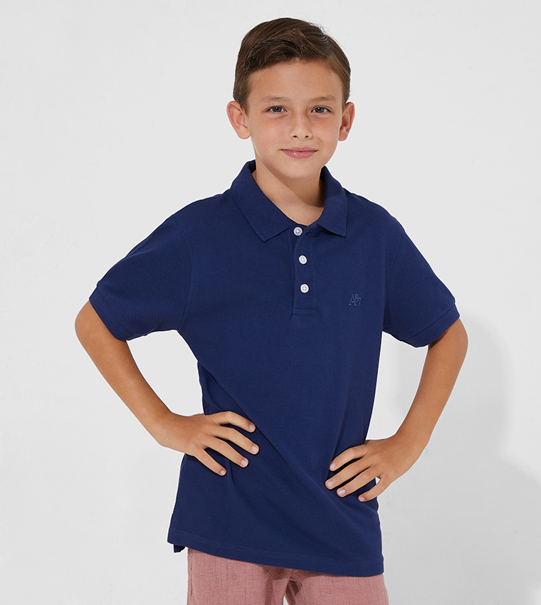 Boys navy blue polo new arrivals