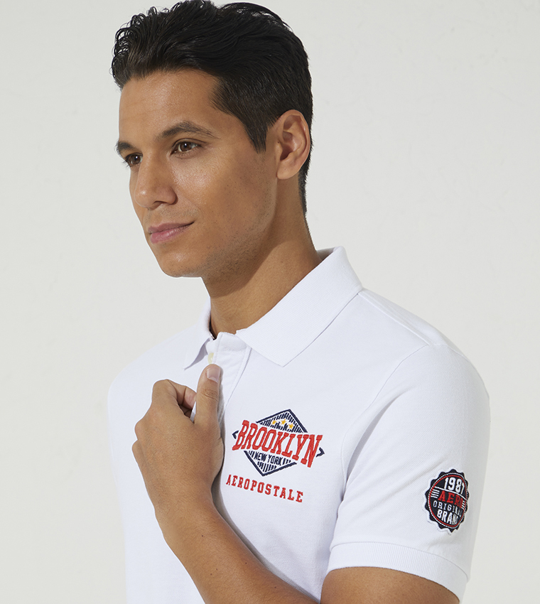 Aero Guy's Logo Embroidered Polo T-Shirt