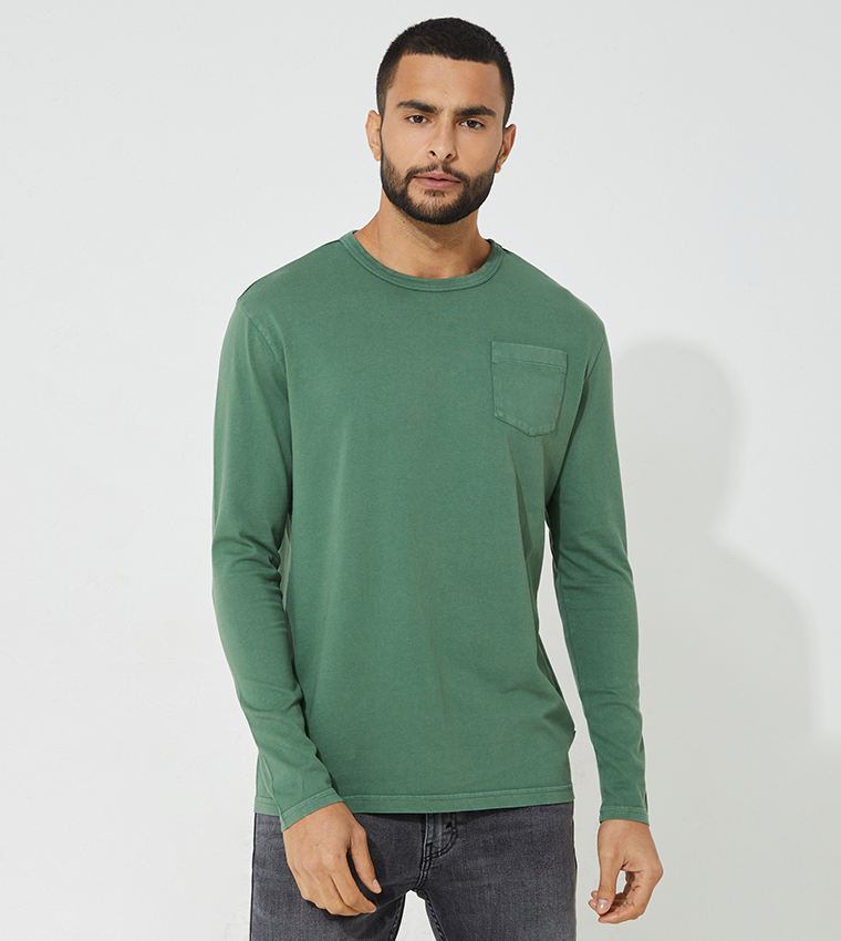 Green long sleeve top