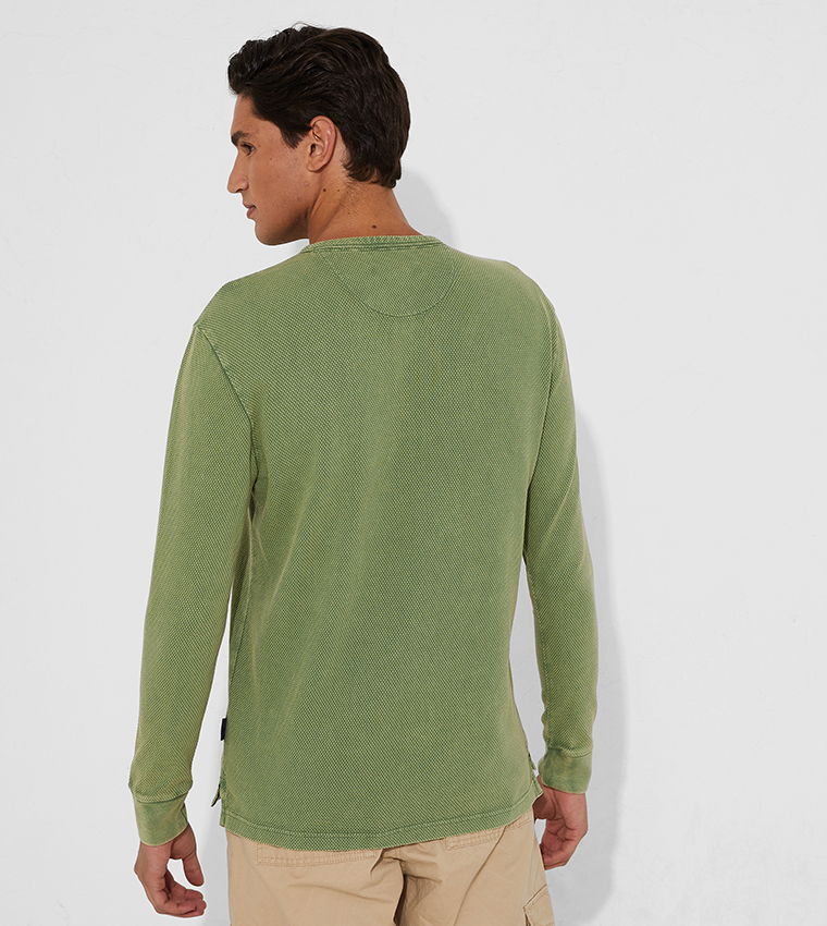Aero Men Regular Fit Henley T-Shirt
