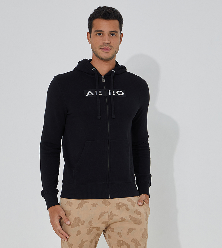 Buy Aeropostale Aero Guys Logo Printed Hoodie In Black 6thStreet Saudi Arabia