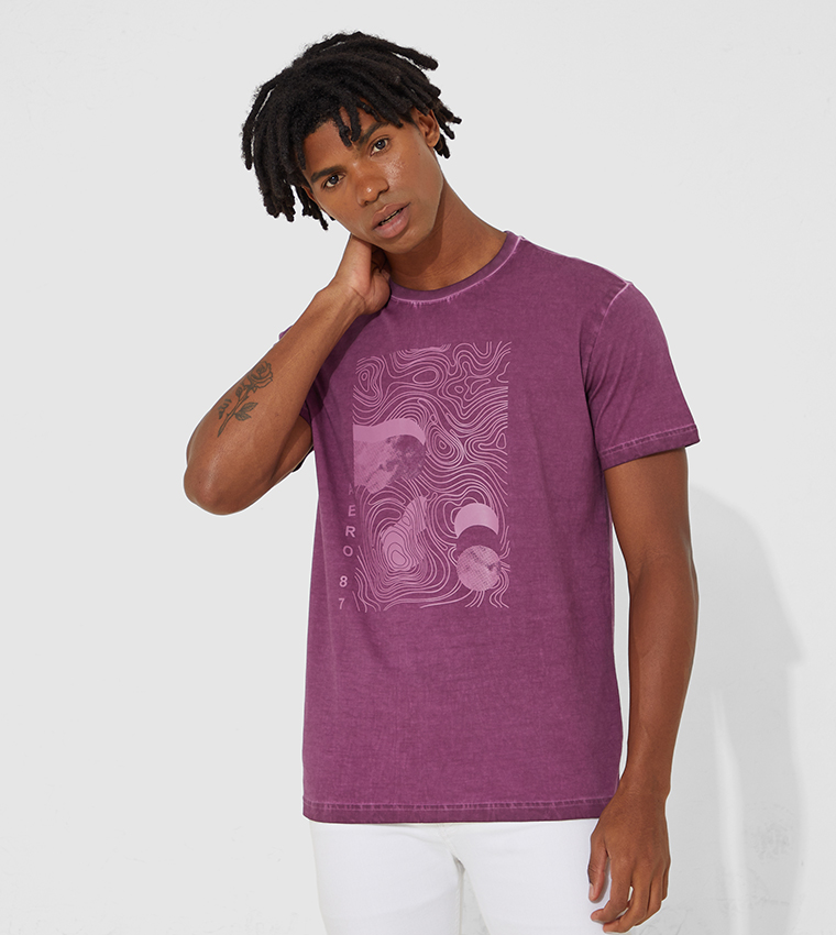 Purple graphic tee hotsell