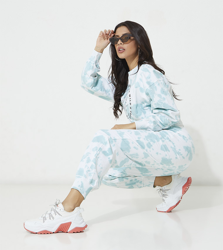 Aero Girl's Tie-Dye Side Pocket Detailed Joggers 