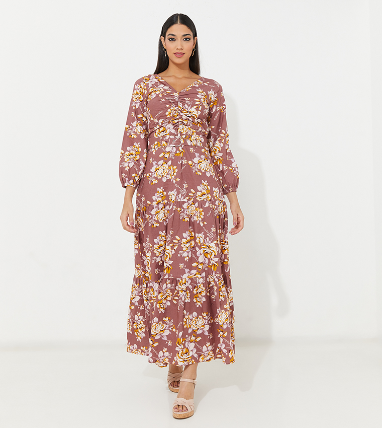 Aero Floral Printed Maxi Dress
