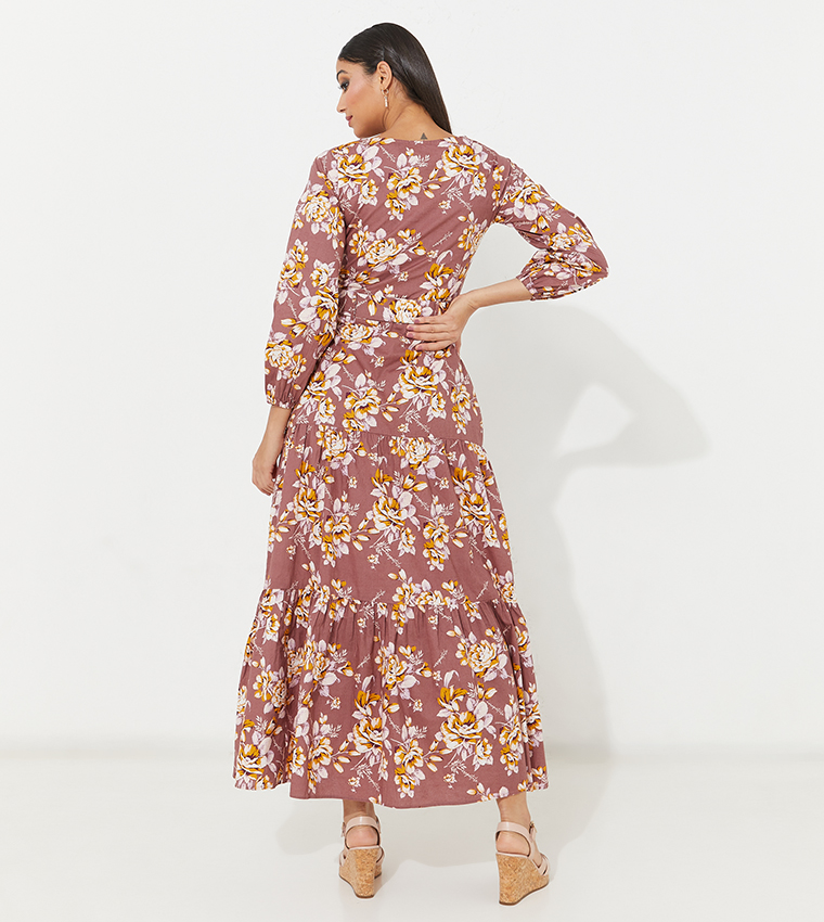 Aero Floral Printed Maxi Dress