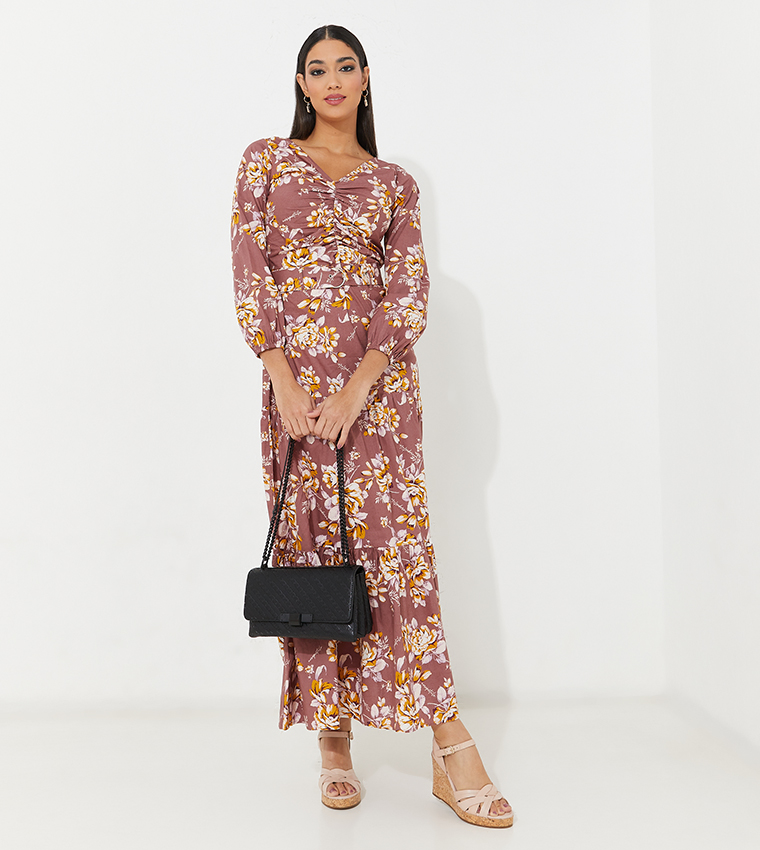Aero Floral Printed Maxi Dress