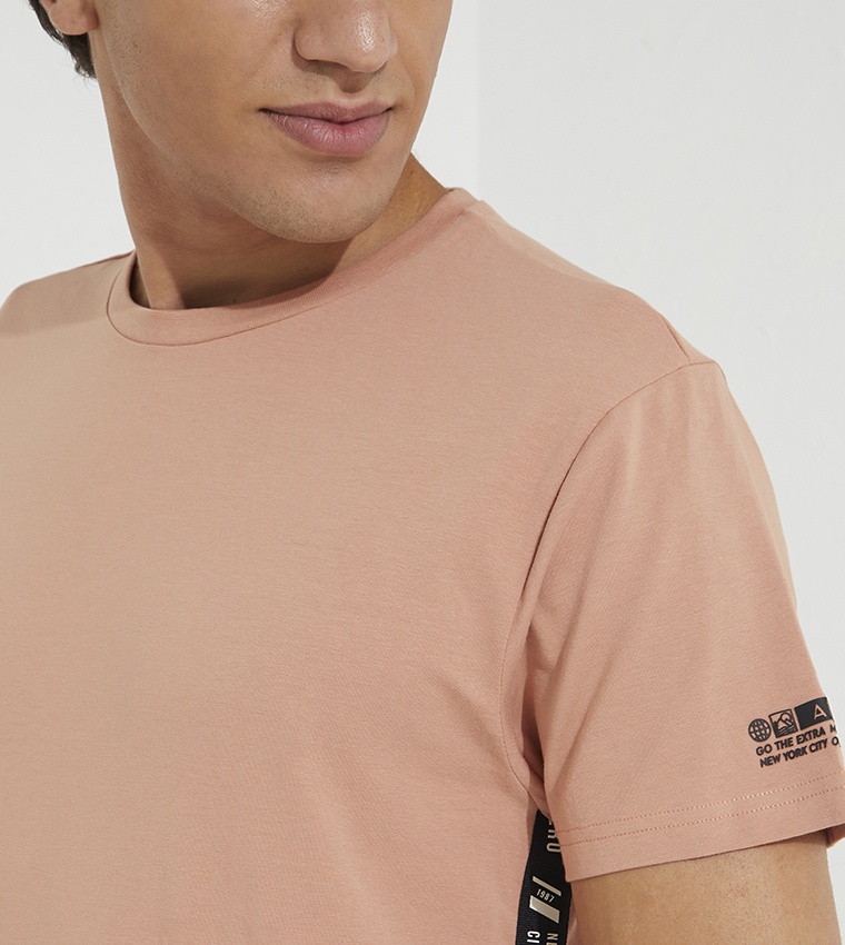 Aero Men's Solid Crew Neck T-Shirt