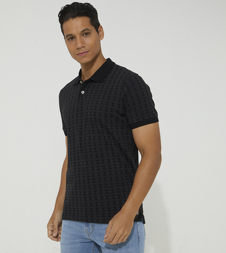 Buy Aeropostale Aero Guy s Regular Fit Polo T Shirt In Black