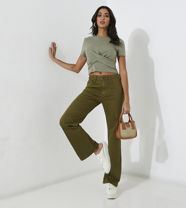 Aero Girls Wide Leg Denim Pant