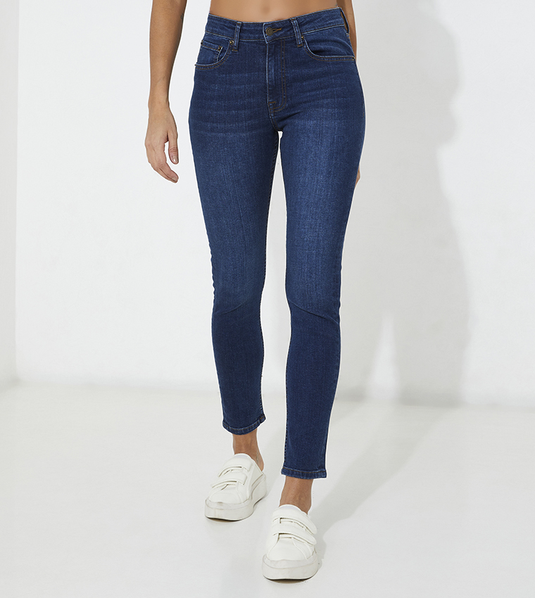 Buy Aeropostale Aero Ladies High Rise Curvy Denim Jeans In Blue 6thStreet Kuwait