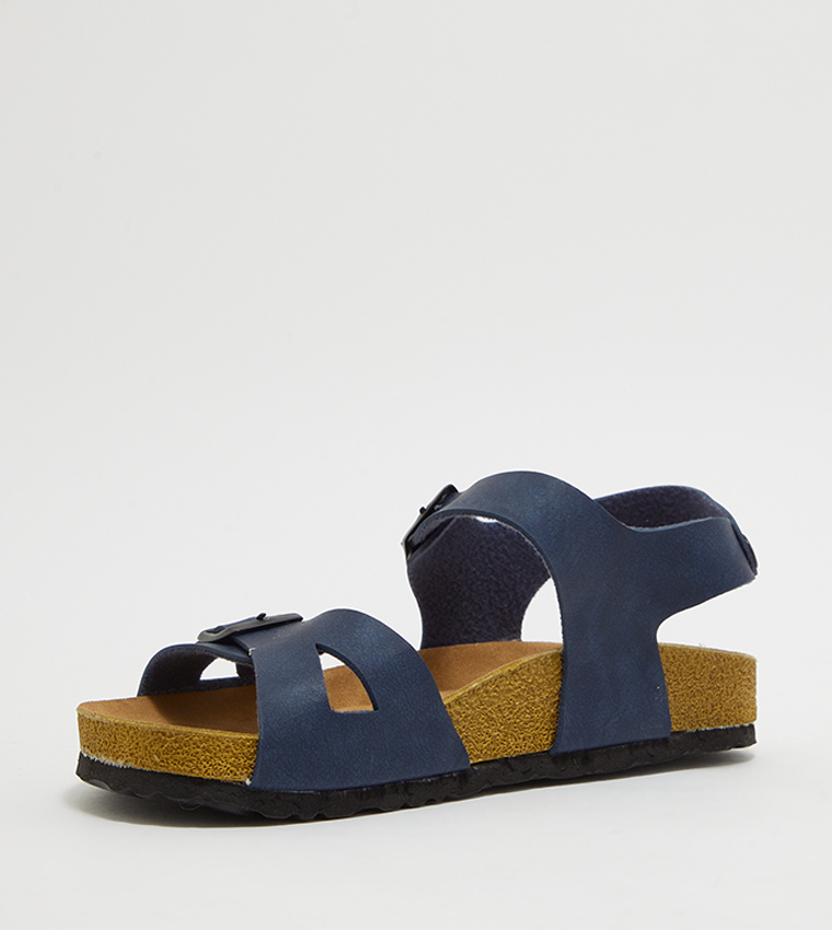 Navy blue discount flat sandals
