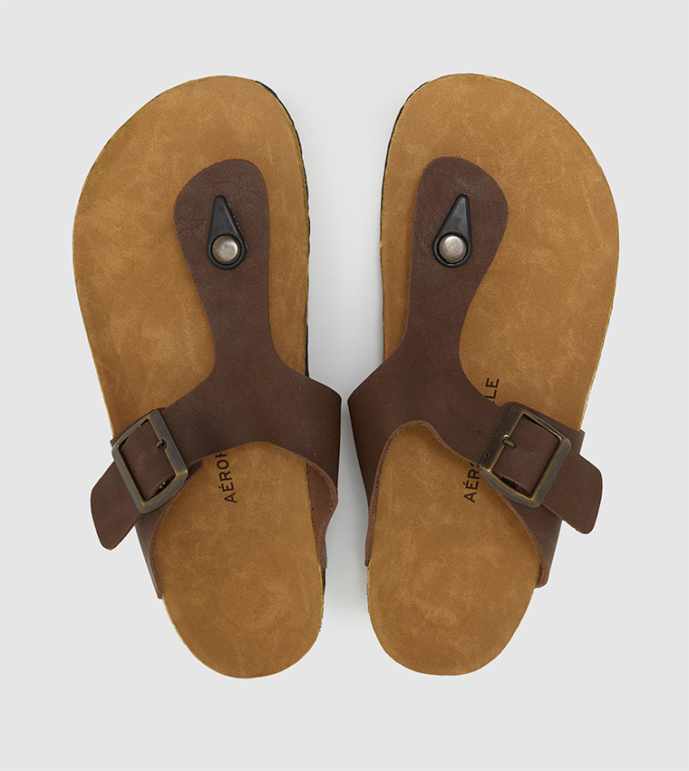 Aero Guy s Round Toe Flat Sandals