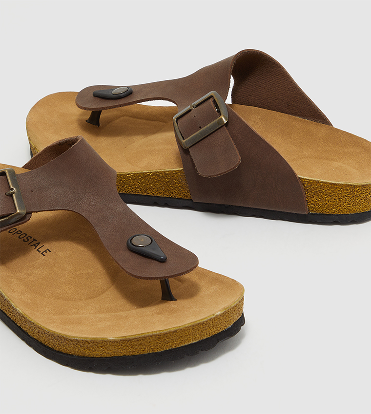 Buy Aeropostale Aero Guy s Round Toe Flat Sandals In Brown 6thStreet Saudi Arabia