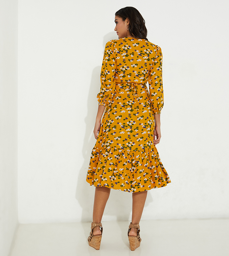 Buy Aeropostale Aero Button Front Midi Dress With Waist Tie In