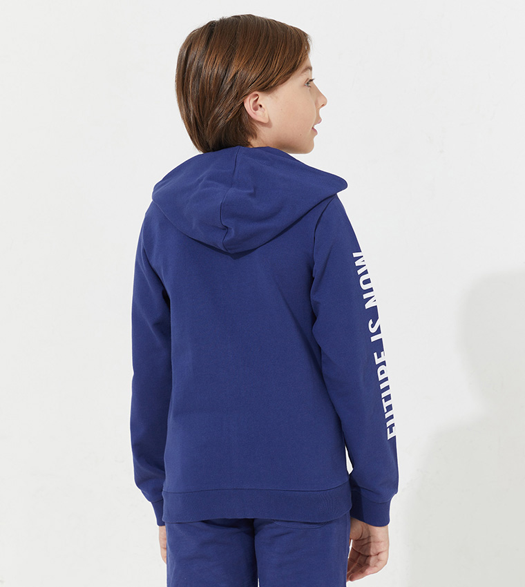 Buy Aeropostale Aero Long Sleeves Hooded Sweatshirt In Blue 6thStreet Bahrain