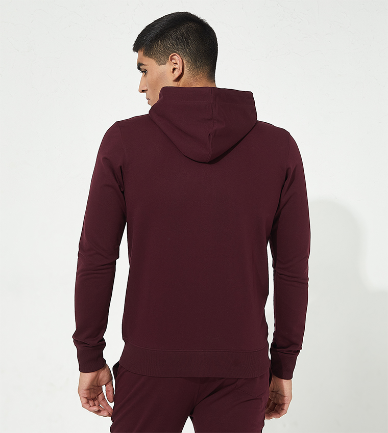 Maroon hooded sweatshirt best sale