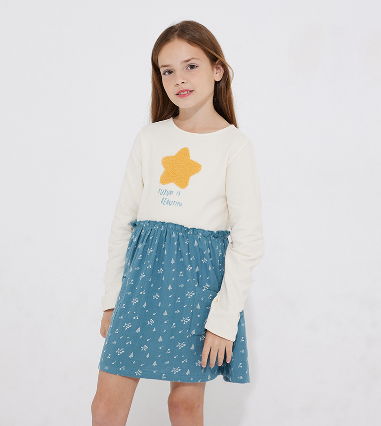 Aero Girl's Long Sleeves Knitted Dress