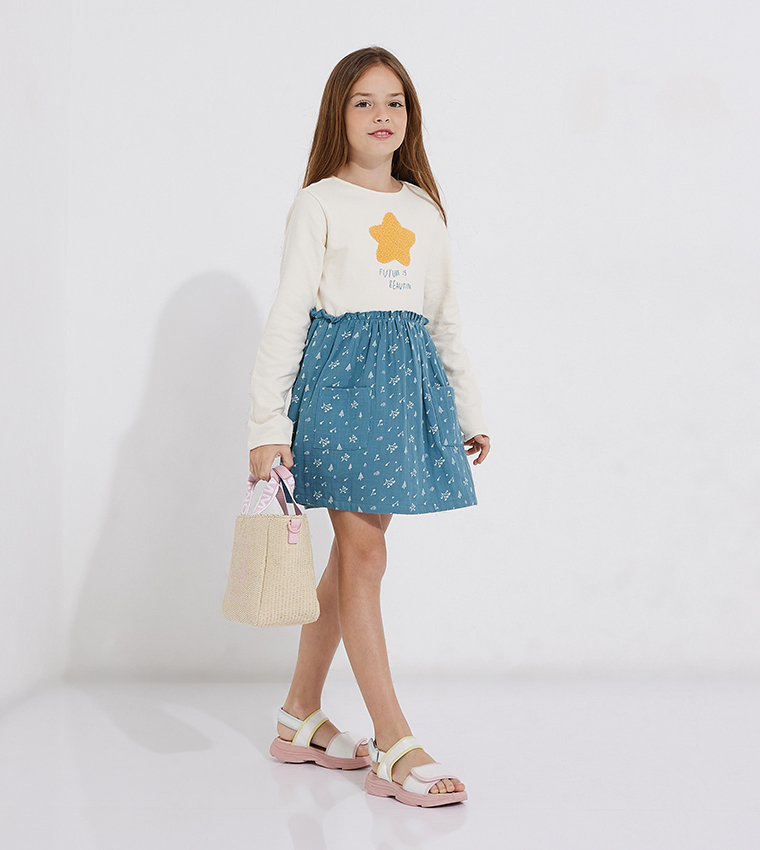 Aero Girl's Long Sleeves Knitted Dress